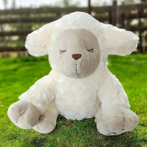 Swaddle Me Lamb Plush Sound Machine Heartbeat Nature Music White Noise 10" - Picture 1 of 8